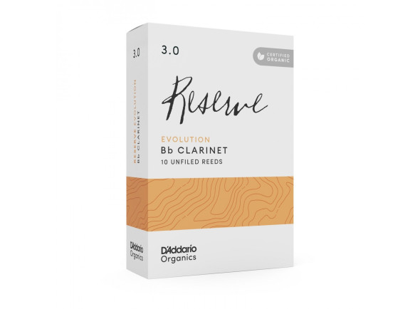 Daddario  Organic Reserve Evolution Bb Clarinet Reeds Strength 3.0, 10-pack